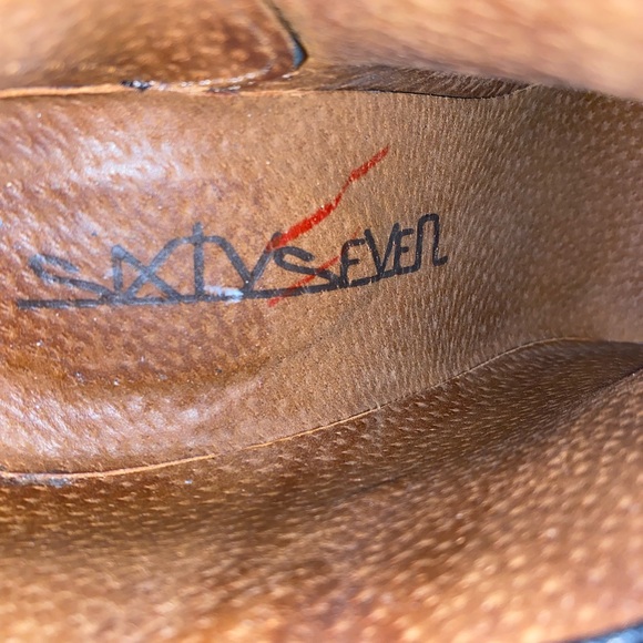 SIXTY SEVEN LEATHER BLACK PEEP TOE BOOTIE SHOES 38 - Picture 8 of 8